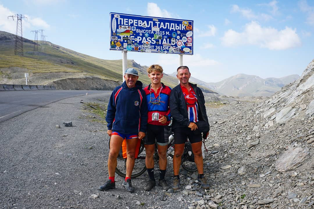 Dale, Linford and Keith at the Taldyk Pass (3615m)