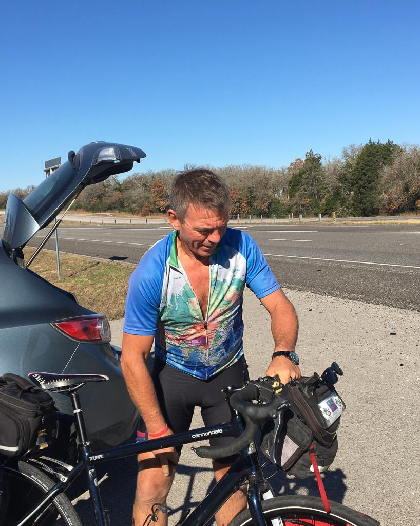 Keith preparing to depart.